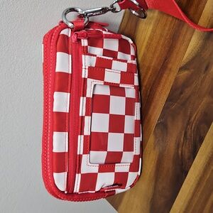 Y2K Iris & Rainbow Checkered  Wristlet Wallet NWOT